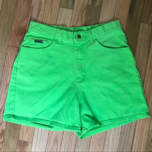 Neon Green Jean Shorts Cheap Sale, UP 